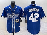 Men's Los Angeles Dodgers #42 Jackie Robinson Number Blue With Patch Cool Base Stitched Baseball Jersey,baseball caps,new era cap wholesale,wholesale hats