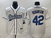 Men's Los Angeles Dodgers #42 Jackie Robinson White With Patch Cool Base Stitched Baseball Jersey,baseball caps,new era cap wholesale,wholesale hats