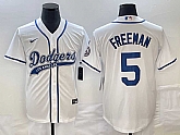 Men's Los Angeles Dodgers #5 Freddie Freeman White Cool Base Stitched Jersey,baseball caps,new era cap wholesale,wholesale hats