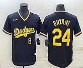 Men's Los Angeles Dodgers #8 #24 Kobe Bryant Number Black Stitched Pullover Throwback Nike Jerseys,baseball caps,new era cap wholesale,wholesale hats