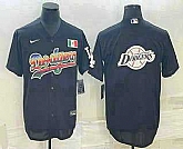 Men's Los Angeles Dodgers Big Logo Black MLB Cool Base Nike Fashion Jersey,baseball caps,new era cap wholesale,wholesale hats