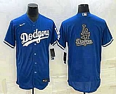Men's Los Angeles Dodgers Big Logo Blue Flex Base Stitched Baseball Jersey,baseball caps,new era cap wholesale,wholesale hats