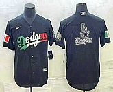 Men's Los Angeles Dodgers Big Logo Mexico Black Cool Base Stitched Jersey0,baseball caps,new era cap wholesale,wholesale hats