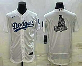 Men's Los Angeles Dodgers Big Logo White Flex Base Stitched Baseball Jersey,baseball caps,new era cap wholesale,wholesale hats