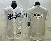 Men's Los Angeles Dodgers Big Logo White Flex Base Stitched Jersey,baseball caps,new era cap wholesale,wholesale hats