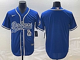 Men's Los Angeles Dodgers Blue Blank With Patch Cool Base Stitched Baseball Jerseys,baseball caps,new era cap wholesale,wholesale hats