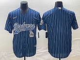 Men's Los Angeles Dodgers Blue Pinstripe Blank With Patch Cool Base Stitched Baseball Jersey,baseball caps,new era cap wholesale,wholesale hats