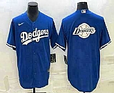 Men's Los Angeles Dodgers Blue Team Big Logo Cool Base Stitched Jersey,baseball caps,new era cap wholesale,wholesale hats
