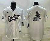 Men's Los Angeles Dodgers White Team Big Logo Cool Base Stitched Baseball Jersey,baseball caps,new era cap wholesale,wholesale hats