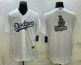 Men's Los Angeles Dodgers White Team Big Logo Cool Base Stitched Baseball Jerseys,baseball caps,new era cap wholesale,wholesale hats