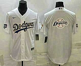 Men's Los Angeles Dodgers White Team Big Logo Cool Base Stitched Jerseys,baseball caps,new era cap wholesale,wholesale hats