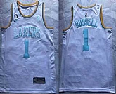 Men's Los Angeles Lakers #1 DAngelo Russell 2023 White Classic Edition With 6 Patch Stitched Basketball Jersey,baseball caps,new era cap wholesale,wholesale hats