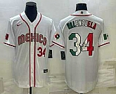 Men's Mexico #34 Fernando Valenzuela Number 2023 White World Classic Stitched Jersey,baseball caps,new era cap wholesale,wholesale hats