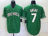 Men's Mexico #7 Julio Urias Green 2023 World Baseball Classic Stitched Jersey,baseball caps,new era cap wholesale,wholesale hats
