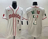 Men's Mexico #7 Julio Urias Number 2023 White World Baseball Classic Stitched Jersey1,baseball caps,new era cap wholesale,wholesale hats