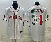 Men's Mexico Baseball #34 Fernando Valenzuela 2023 White World Classic Stitched Jersey,baseball caps,new era cap wholesale,wholesale hats