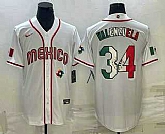 Men's Mexico Baseball #34 Fernando Valenzuela 2023 White World Classic Stitched Jerseys,baseball caps,new era cap wholesale,wholesale hats