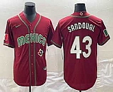 Men's Mexico Baseball #43 Patrick Sandoval 2023 Red World Classic Stitched Jerseys,baseball caps,new era cap wholesale,wholesale hats