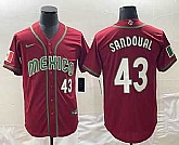 Men's Mexico Baseball #43 Patrick Sandoval Number 2023 Red World Classic Stitched Jersey,baseball caps,new era cap wholesale,wholesale hats