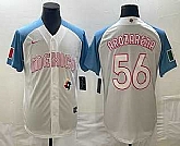 Men's Mexico Baseball #56 Randy Arozarena 2023 White Blue World Classic Stitched Jersey (2),baseball caps,new era cap wholesale,wholesale hats