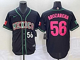 Men's Mexico Baseball #56 Randy Arozarena Number 2023 Black Pink World Classic Stitched Jersey,baseball caps,new era cap wholesale,wholesale hats