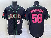 Men's Mexico Baseball #56 Randy Arozarena Number 2023 Black Pink World Classic Stitched Jersey3,baseball caps,new era cap wholesale,wholesale hats