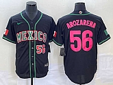 Men's Mexico Baseball #56 Randy Arozarena Number 2023 Black Pink World Classic Stitched Jersey4,baseball caps,new era cap wholesale,wholesale hats