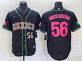 Men's Mexico Baseball #56 Randy Arozarena Number 2023 Black Pink World Classic Stitched Jersey5,baseball caps,new era cap wholesale,wholesale hats