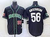 Men's Mexico Baseball #56 Randy Arozarena Number 2023 Black World Classic Stitched Jersey,baseball caps,new era cap wholesale,wholesale hats