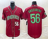 Men's Mexico Baseball #56 Randy Arozarena Number 2023 Red World Classic Stitched Jersey (2),baseball caps,new era cap wholesale,wholesale hats