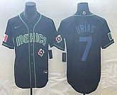 Men's Mexico Baseball #7 Julio Urias 2023 Black Blue World Classic Stitched Jerseys,baseball caps,new era cap wholesale,wholesale hats