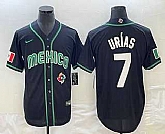 Men's Mexico Baseball #7 Julio Urias 2023 Black White World Classic Stitched Jerseys,baseball caps,new era cap wholesale,wholesale hats