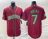 Men's Mexico Baseball #7 Julio Urias 2023 Red Green World Baseball Classic Stitched Jerseys,baseball caps,new era cap wholesale,wholesale hats