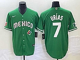 Men's Mexico Baseball #7 Julio Urias Green 2023 World Baseball Classic Stitched Jersey,baseball caps,new era cap wholesale,wholesale hats