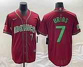 Men's Mexico Baseball #7 Julio Urias Number 2023 Red Green World Baseball Classic Stitched Jerseys,baseball caps,new era cap wholesale,wholesale hats