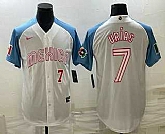 Men's Mexico Baseball #7 Julio Urias Number 2023 White Blue World Classic Stitched Jersey4,baseball caps,new era cap wholesale,wholesale hats