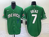 Men's Mexico Baseball #7 Julio Urias Number Green 2023 World Baseball Classic Stitched Jersey (2),baseball caps,new era cap wholesale,wholesale hats