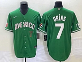 Men's Mexico Baseball #7 Julio Urias Number Green 2023 World Baseball Classic Stitched Jersey 2,baseball caps,new era cap wholesale,wholesale hats