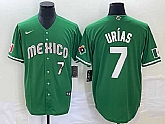 Men's Mexico Baseball #7 Julio Urias Number Green 2023 World Baseball Classic Stitched Jersey4,baseball caps,new era cap wholesale,wholesale hats