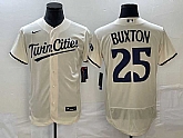 Men's Minnesota Twins #25 Byron Buxton 2023 Cream Flex Base Stitched Jerseys,baseball caps,new era cap wholesale,wholesale hats