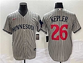 Men's Minnesota Twins #26 Max Kepler Gray Cool Base Stitched Baseball Jersey,baseball caps,new era cap wholesale,wholesale hats