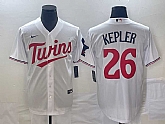 Men's Minnesota Twins #26 Max Kepler White Red Stitched MLB Cool Base Nike Jersey,baseball caps,new era cap wholesale,wholesale hats