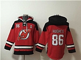 Men's New Jersey Devils #86 Jack Hughes Red Ageless Must-Have Lace-Up Pullover Hoodie,baseball caps,new era cap wholesale,wholesale hats