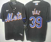 Men's New York Mets #39 Edwin Diaz Black Stitched MLB Cool Base Nike Jersey,baseball caps,new era cap wholesale,wholesale hats