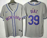 Men's New York Mets #39 Edwin Diaz Grey Stitched MLB Cool Base Nike Jersey,baseball caps,new era cap wholesale,wholesale hats