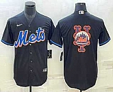Men's New York Mets Big Logo Black Stitched MLB Cool Base Nike Jerseys,baseball caps,new era cap wholesale,wholesale hats