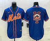 Men's New York Mets Big Logo Navy Blue Cool Base Stitched Baseball Jerseys,baseball caps,new era cap wholesale,wholesale hats