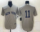 Men's New York Yankees #11 Anthony Volpe 2021 Grey Field of Dreams Cool Base Stitched Baseball Jersey,baseball caps,new era cap wholesale,wholesale hats