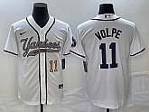 Men's New York Yankees #11 Anthony Volpe Number White Cool Base Stitched Baseball Jersey,baseball caps,new era cap wholesale,wholesale hats
