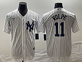 Men's New York Yankees #11 Anthony Volpe White Stitched MLB Cool Base Nike Jersey,baseball caps,new era cap wholesale,wholesale hats